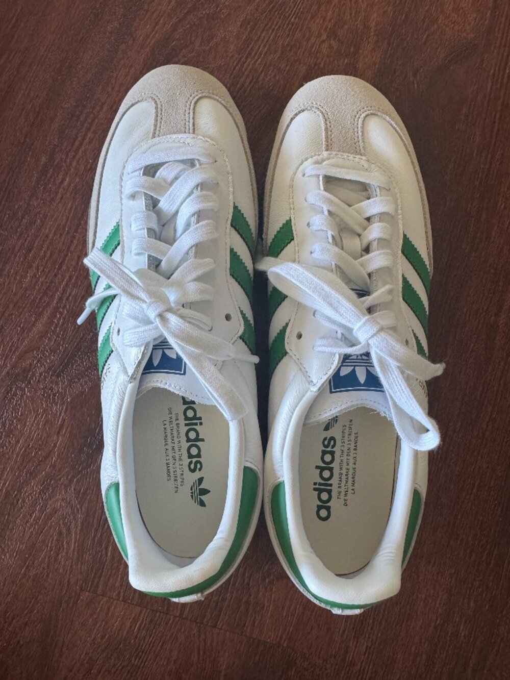 Adidas Samba OG — White/Green — US Men's 9 - Picture 3 of 10